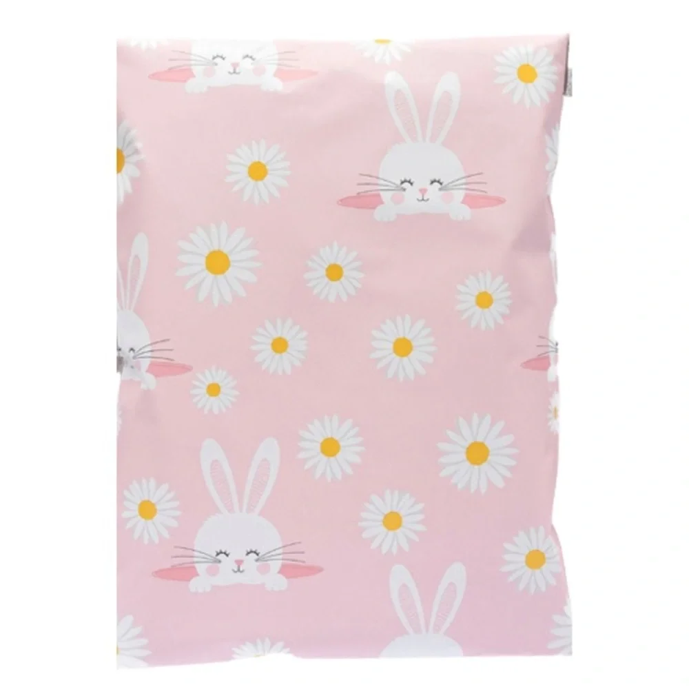 20 Easter bunny pink poly mailers 10x13